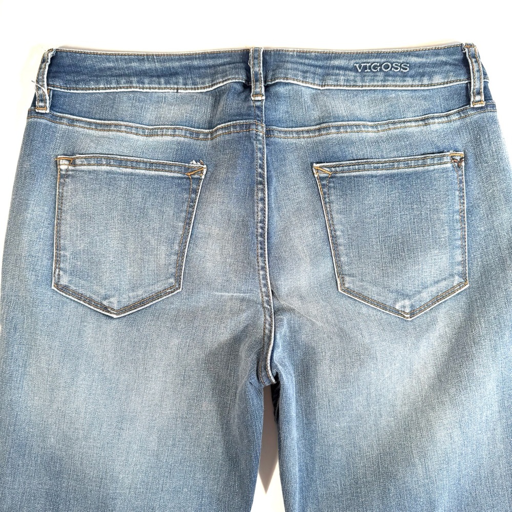 Vigoss Light Blue Wash Jagger Skinny Mid-Rise Denim Jeans Americana Streetwear - Picture 11 of 12